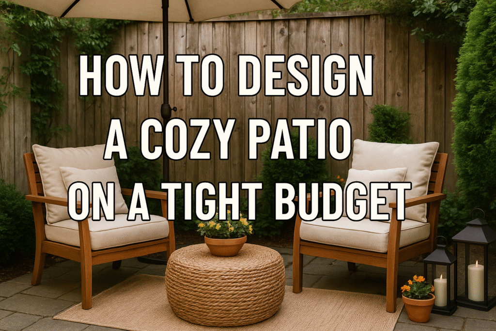 how to design a cozy patio on a tight budget